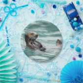 ウォッチングシーオッター ペーパープレート (パーティー)