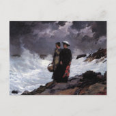 ウォッチングブレーカーズシースケープウィンスローホームマー ポストカード (正面)