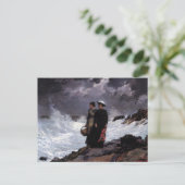 ウォッチングブレーカーズシースケープウィンスローホームマー ポストカード (スタンド正面)