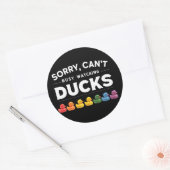 ウォッチング忙しダックラバーダックデザイン ラウンドシール (封筒)