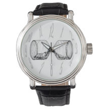 ウォッチ番号と直立砂時計の排水顔