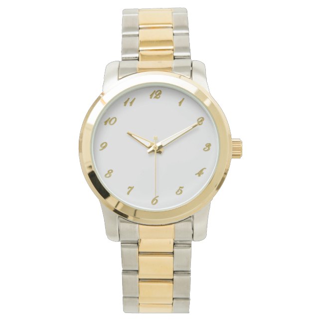 ウォッチ顔テンプレート金ゴールド番号 腕時計 (正面)