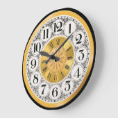 ウォッチ顔金ゴールドシルバーモダンローマ数字デコ ラージ壁時計 (傾斜)