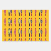 ウォッチ タイム イエロー ラッピングペーパーシート (正面)