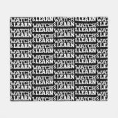 ウォッチ&ホワ学ー文字 フリースブランケット (正面(横))