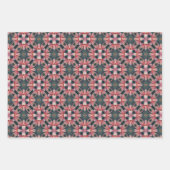 ウォッピング紙- 3色水彩ピンク ラッピングペーパーシート (正面)