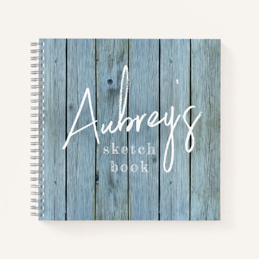 ウォッモダン素朴ド木材スクリプトタイポグラフィスケッチ ノートブック (正面)