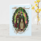 ウォデン&フレイジ：ユール（キリスト降誕祭）の挨拶 カード (黄色い花)