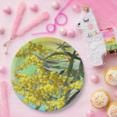 ウォトル&ガム葉オーストラリア州9" ペーパープレート (パーティー)