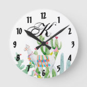 ウォパーソナライズされたールクロックボホラマボヘミアンカチ ラウンド壁時計 (正面)
