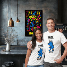 ウォフおもしろい犬Tシャツ – ドギーカスタムクルーデザイン