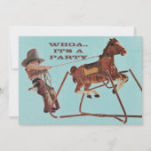 ウォフォー誕生日おもしろいウエスタンカウボーイ招待状 招待状 (正面)