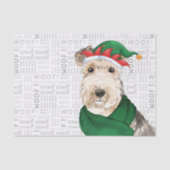 ウォフワードアートとレイクランドテリアドッグクリスマス 薄葉紙 (正面)