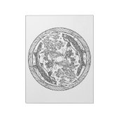 ウォベゴンカーペットシャークマンダラカラーリングブックパッド ノートパッド (回転)