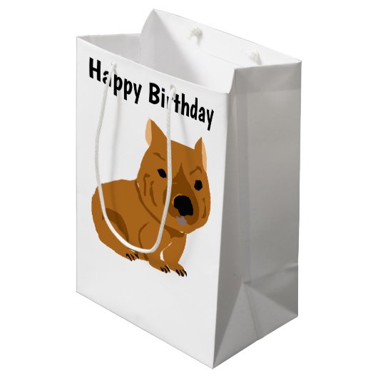 ウォムおもしろいバ初期のート ミディアムペーパーバッグ (正面アングル)