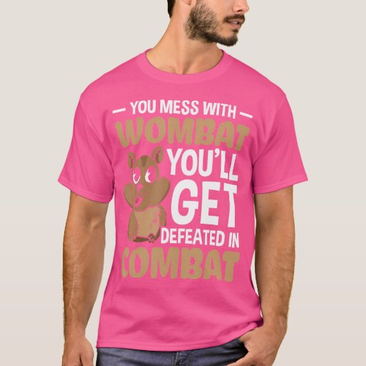 ウォムおもしろいムのウォンバットを使い果たす Tシャツ (正面)