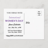ウォメパーソナライズされたン国際的ズデイ招待状 ポストカード (裏面)