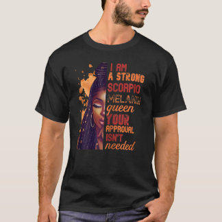 ウォメンズアイアムストロング蠍座クイーン誕生日〔占星術の〕十二宮図D Tシャツ