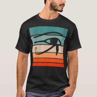 ウォメンズアイオブホルスレトロスタイルヴィンテージVNeck Tシャツ