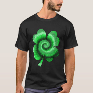 ウォメンズアイリッシュシャームロック絞り染めハッピーSt patricksダ Tシャツ