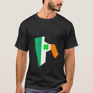 ウォメンズアイリッシュフラッグロードアイランド州セントパトリック Tシャツ