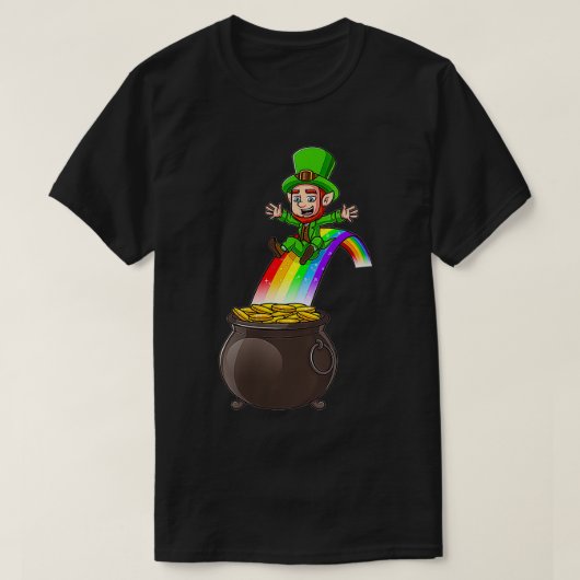 ウォメンズアイルランドst patricks dayレプレシャンポットオブゴル tシャツ (デザイン正面)