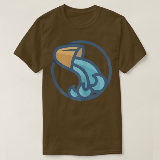 ウォメンズアクエリアス〔占星術の〕十二宮図占星術アストロロジーTシャツ Tシャツ (デザイン正面)