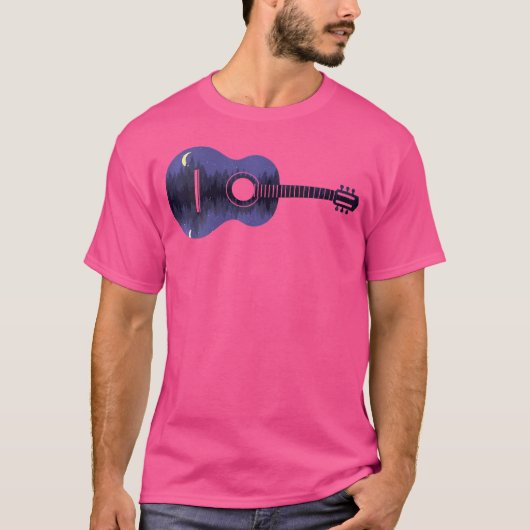 ウォメンズアコースティックギターナイト風景 Tシャツ (正面)