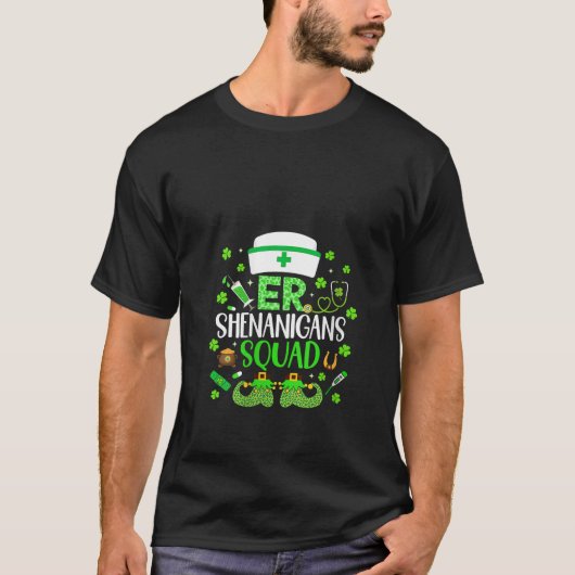 ウォメンズアーシェナニガンズスクワッドナース救急室S Tシャツ (正面)