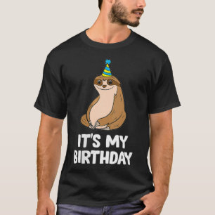 ウォメンズイッツマイ誕生日スロス誕生日ソンスロッスD Tシャツ