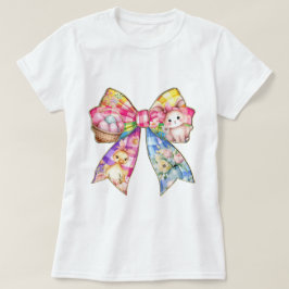 ウォメンズイースターカラフルコケット弓 Tシャツ