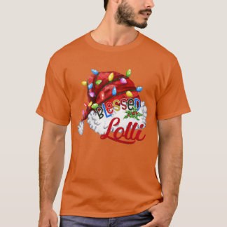 ウォメンズウォメン賛美ズロリサンタハットクリスマスライト Tシャツ