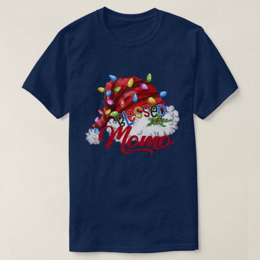 ウォメンズウ賛美ムモサンタハットクリスマスライト Tシャツ (デザイン正面)