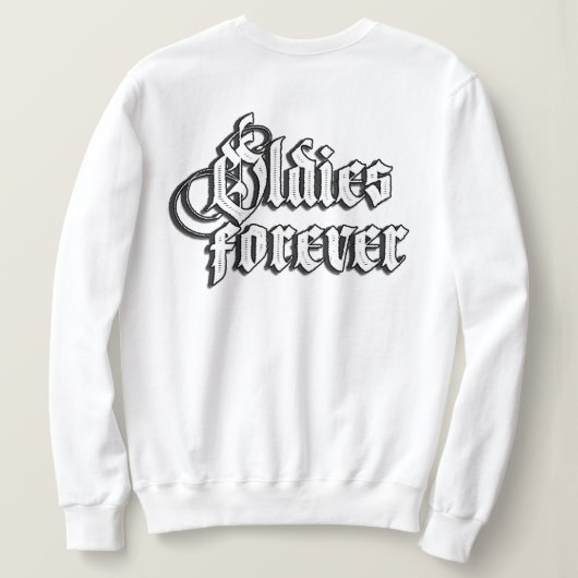 ウォメンズオルディーズ永久名前をカスタムするフード付きスウェットシャツ スウェットシャツ (デザイン裏面)