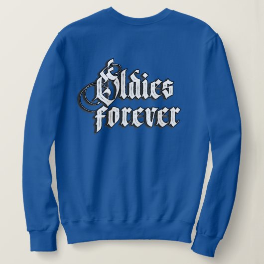 ウォメンズオルディーズ永久名前をカスタムする スウェットシャツ (デザイン裏面)