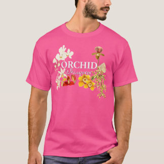 ウォメンズオーキッドウィスパーラーTシャツ私は蘭の市を愛する Tシャツ