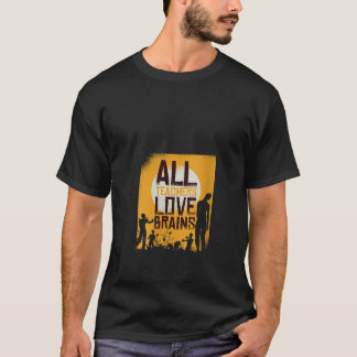 ウォメンズオール先生ラブブレインズゾンビ先生ハル Tシャツ
