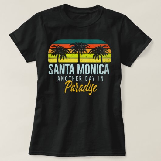 ウォメンズカリフォルニアサンタモニカレトロヴィンテージスーフィ Tシャツ (デザイン正面)