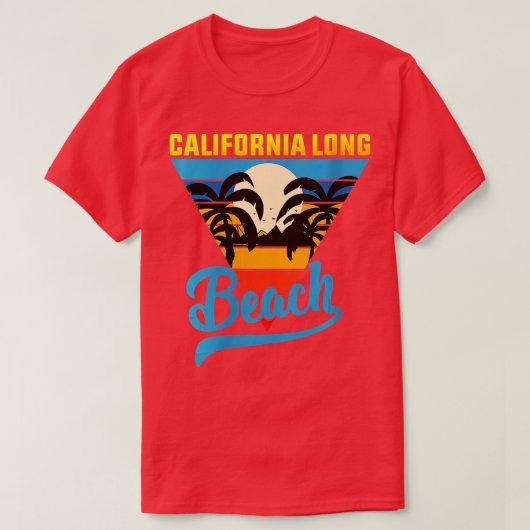 ウォメンズカリフォルニアロングビーチサンドサーフアンドサマー Tシャツ (デザイン正面)