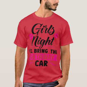 ウォメンズガールズナイト地下車の部分を持ってくる Tシャツ