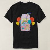 ウォメンズキッドコア美学かわいいミルクカートンアルトイン Tシャツ (デザイン正面)