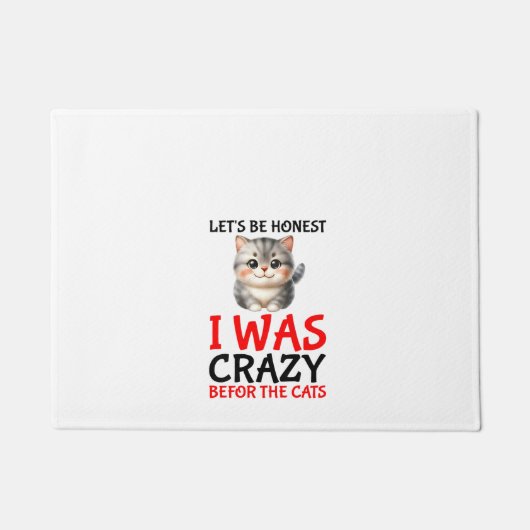 ウォメンズキャンディ与えジャストキャッツおもしろいデザイン ドアマット (正面)