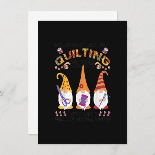 ウォメンズキルターは単なるキルティングの友人だった 招待状 (正面/裏面)