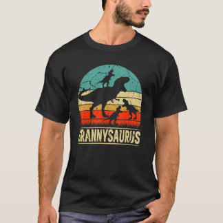 ウォメンズグラニー恐竜レックスグラニサウルス3キッズファム Tシャツ