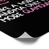 ウォメンズグラムマズグランマズトレンディーおばあちゃんヒョウ ポスター (角)