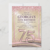 ウォメンズグラム75th誕生日招待状 招待状 (正面)