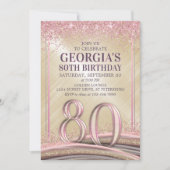 ウォメンズグラム80th誕生日招待状 招待状 (正面)