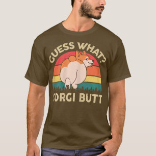 ウォメンズコルギセットコーギお尻かわいいコルギママ Tシャツ