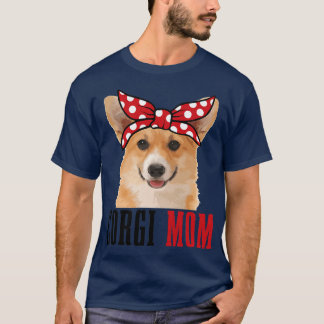 ウォメンズコルギママおもしろいかわいいヴィンテージコルギママドッグ Tシャツ