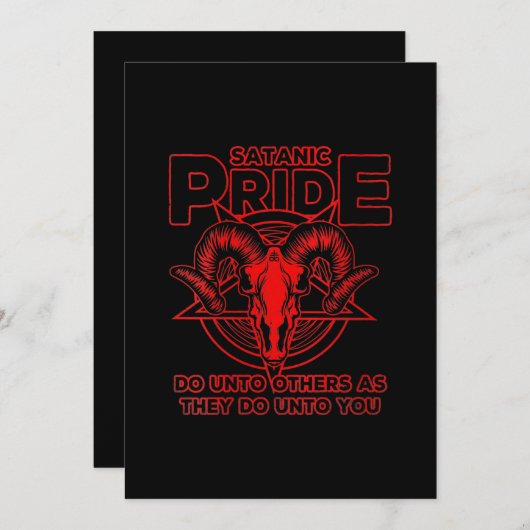 ウォメンズサタニックプライドサタニ異教のズムヤギサタン セーブザデート (正面/裏面)